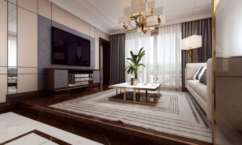 Photo of Отделка гостиной с использованием металлических элементов