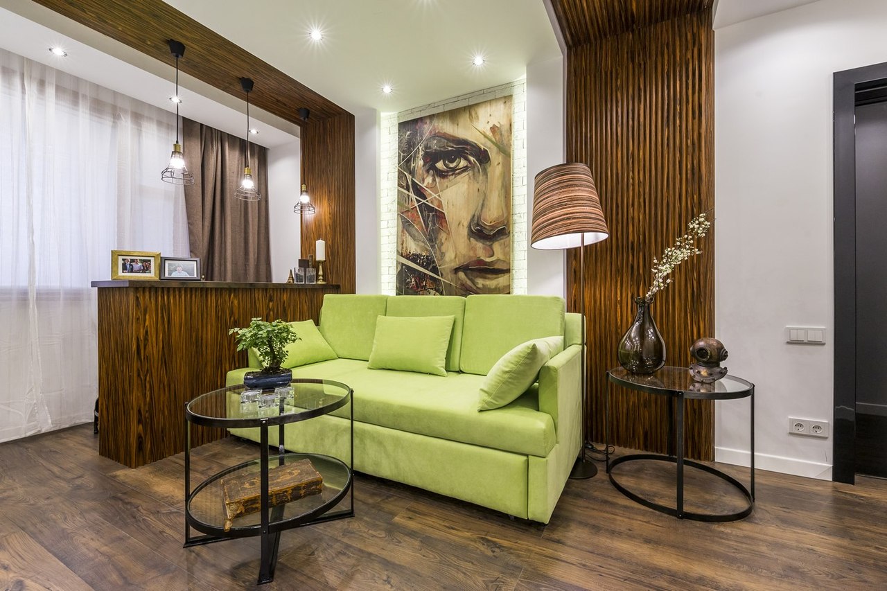 Фото 71 — Отделка гостиной с использованием натуральных материалов